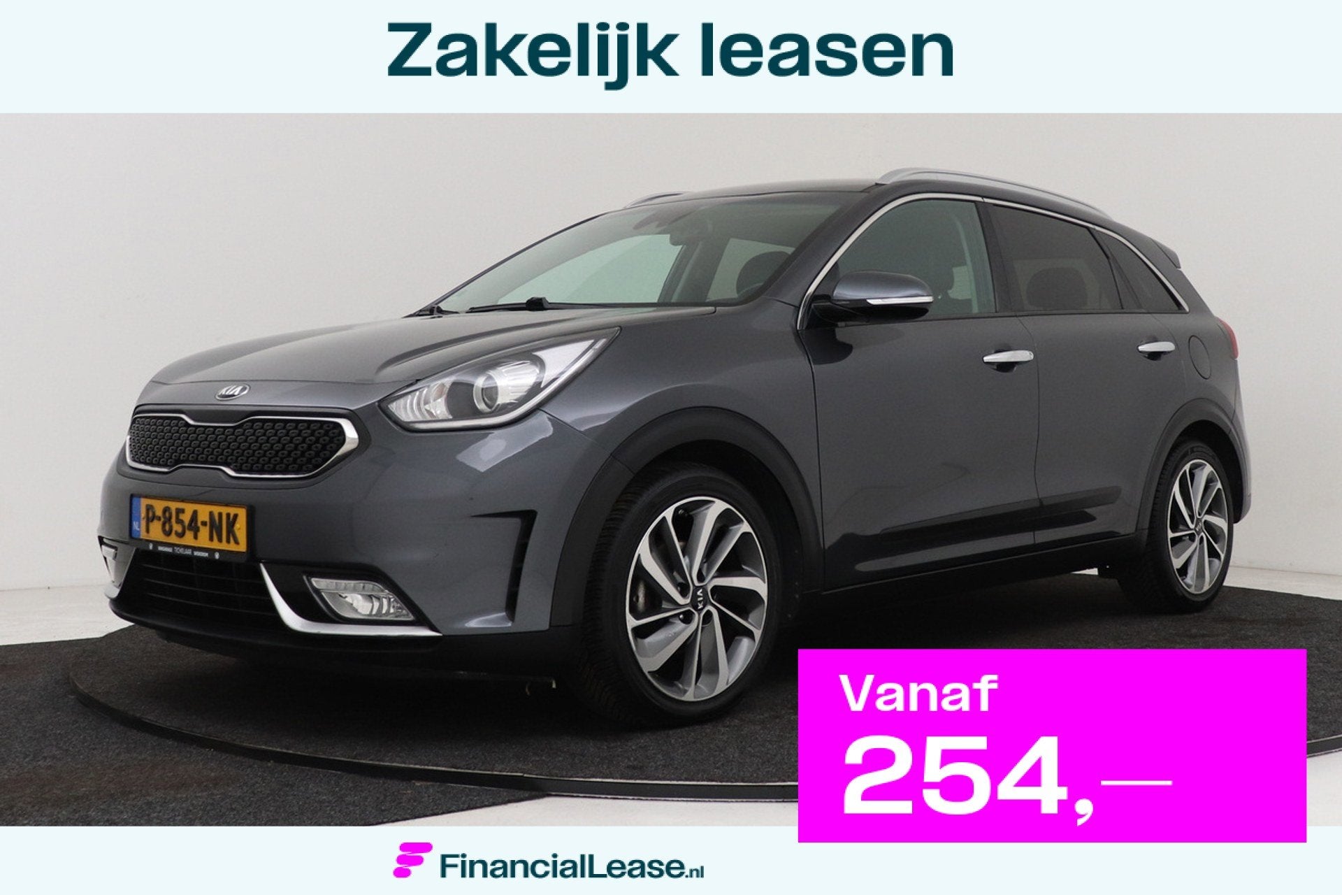 Kia Niro 1.6 GDi Hybrid DynamicLine | Camera | CarPlay | Nav, Gebruikt, Leder en Stof, 23 km/l, 1390 kg