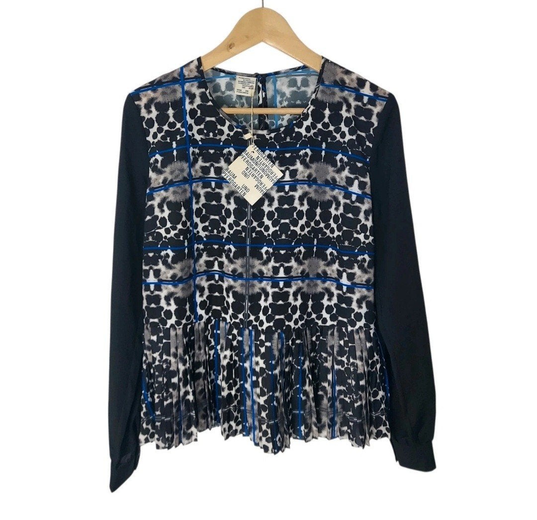 Baum und Pferdgarten Blauwe Peplum Blouse Maat 44 Nieuw!, Maat 42/44 (L), Verzenden, Blauw, Nieuw