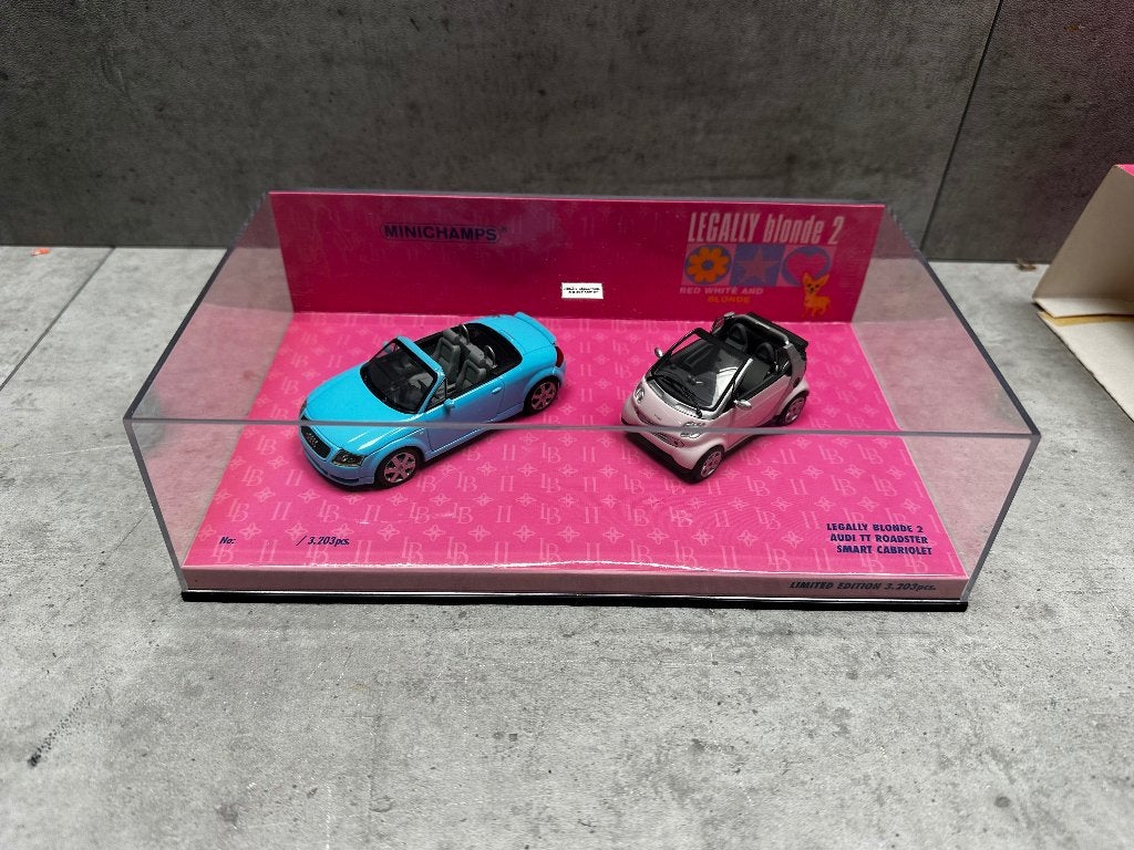 Minichamps Legally Blonde 2 - Audi TT en Smart - 11557, Ophalen of Verzenden, Nieuw, Auto