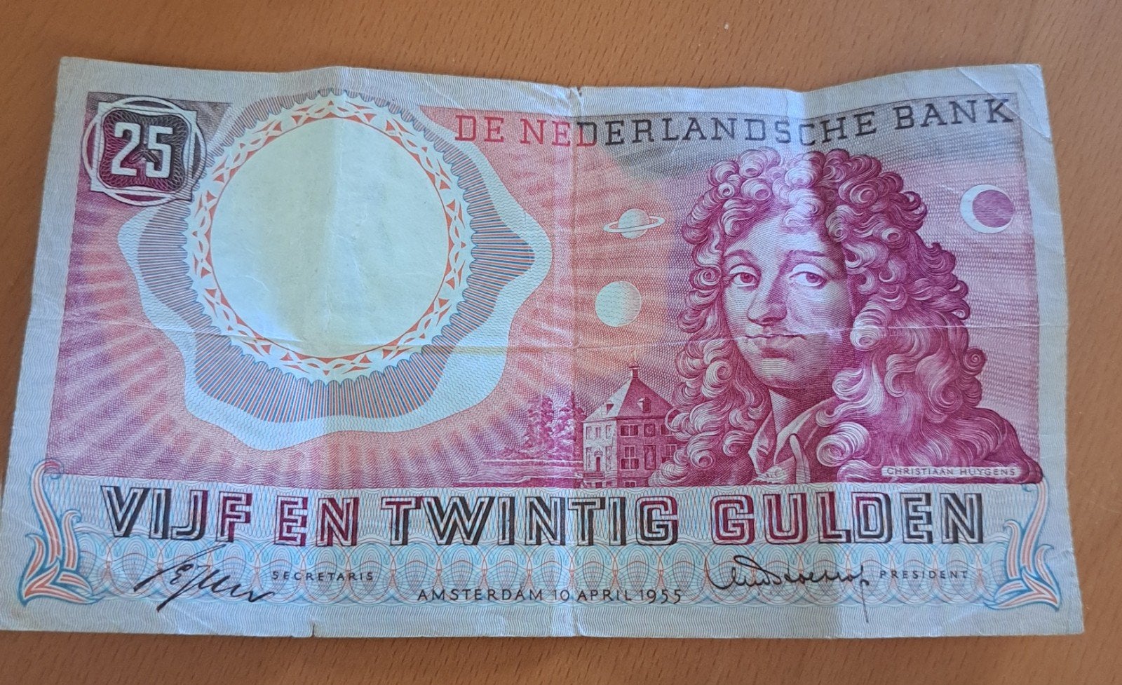 25 Gulden biljet 1955 - Christiaan Huygens, Ophalen