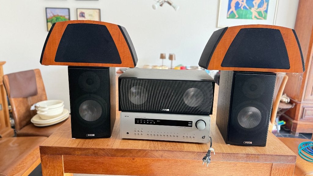 Gereserveerd ARCAM AVR300, Canton + KEF 5.1 set te koop, Gebruikt, 70 watt of meer, 5.1-systeem, Overige spelers