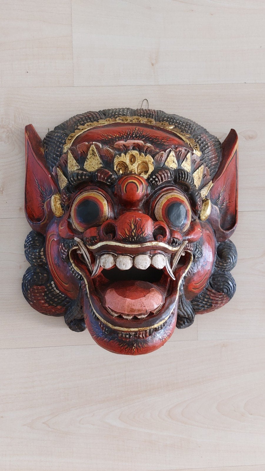 Handgesneden masker - Hout, Ophalen, Nieuw