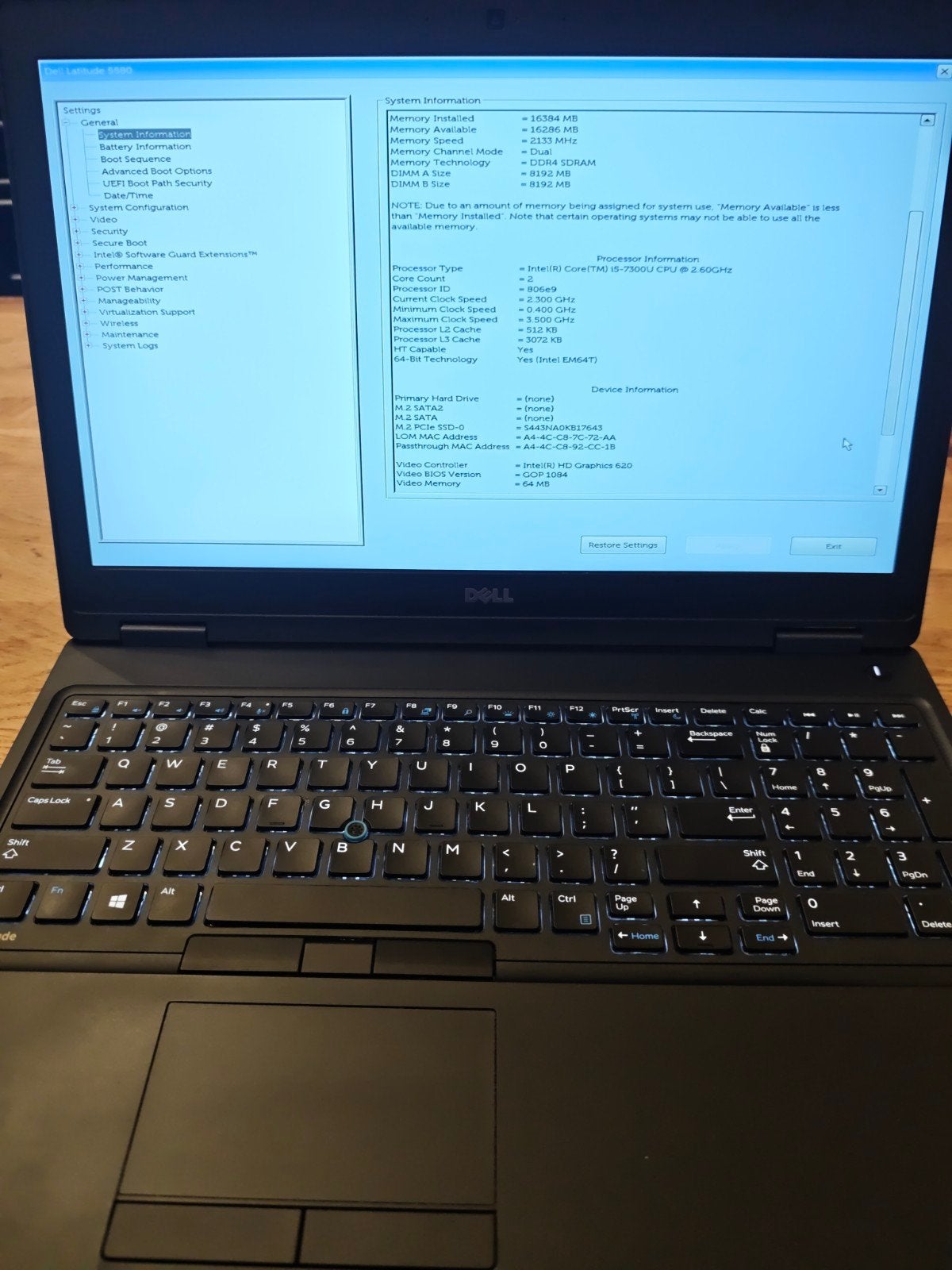 Dell Latitude 5580 - 256gb - 16gb - i5 - Windows 11 Pro, Gebruikt, 2 tot 3 Ghz, Ophalen of Verzenden, Dell