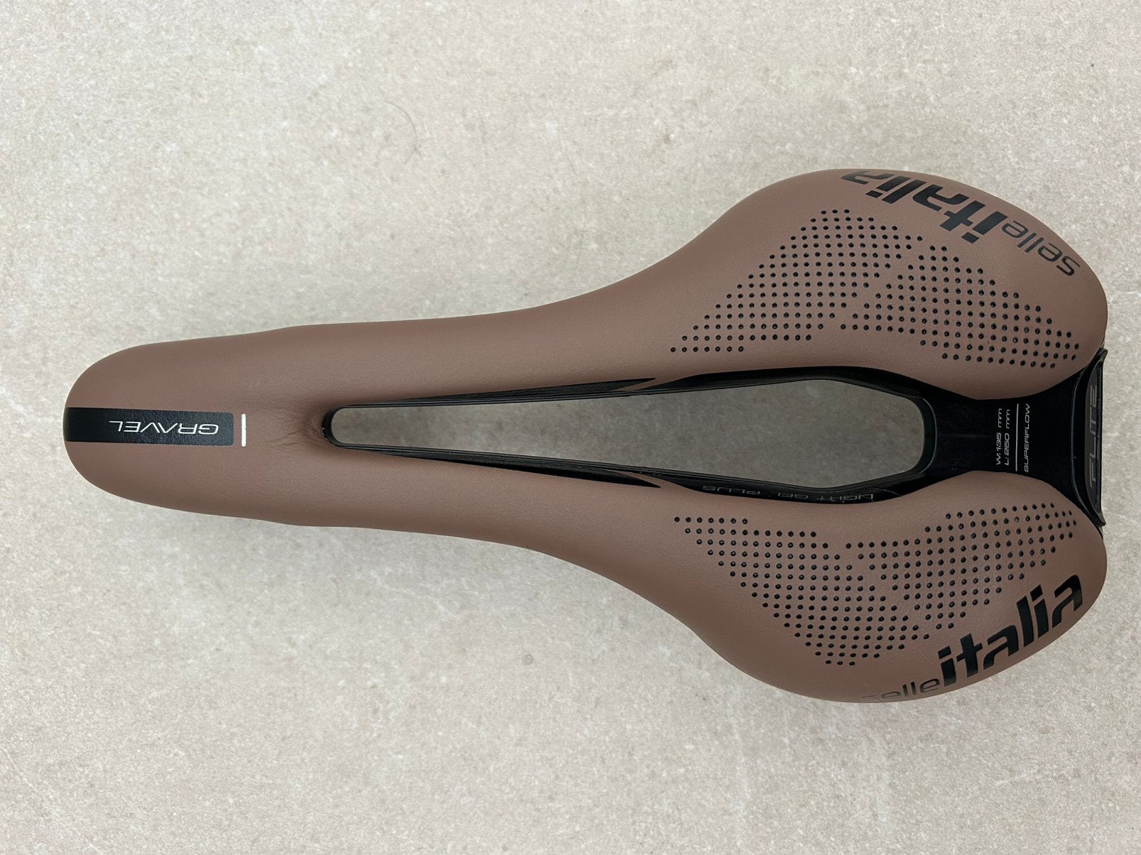Sella Italia Flite Boost Superflow gravel zadel bruin, Ophalen of Verzenden, Zo goed als nieuw, Racefiets, Zadel