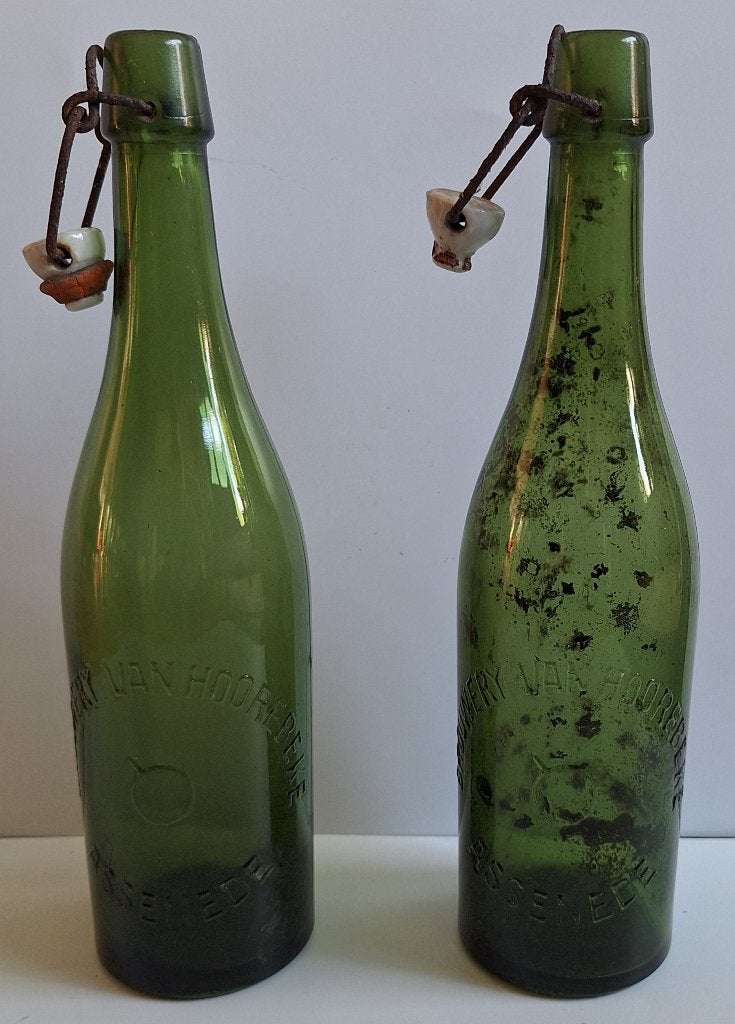 2x Grote oude brieflessen - Adv S 472, Ophalen of Verzenden