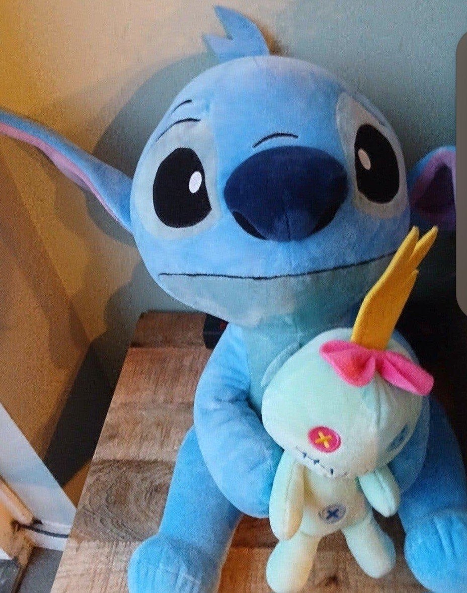 Grote Stitch knuffel met kleine knuffel, Ophalen of Verzenden