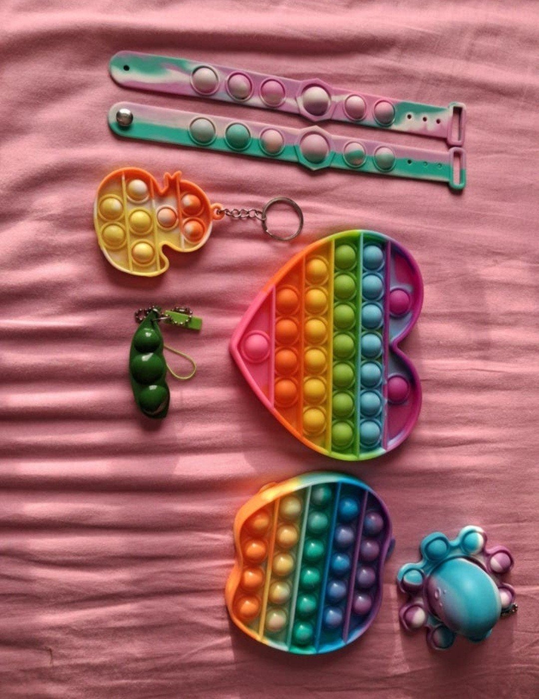 Pop-it Fidget Speelgoed Set - Stressvermindering, Ophalen, Gebruikt, Jongen of Meisje