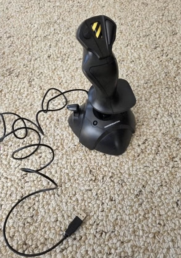 USB Thrustmaster Flightsimulator Joystick + Throttle, Computers en Software, Joysticks, Ophalen, Zo goed als nieuw, Thrustmaster