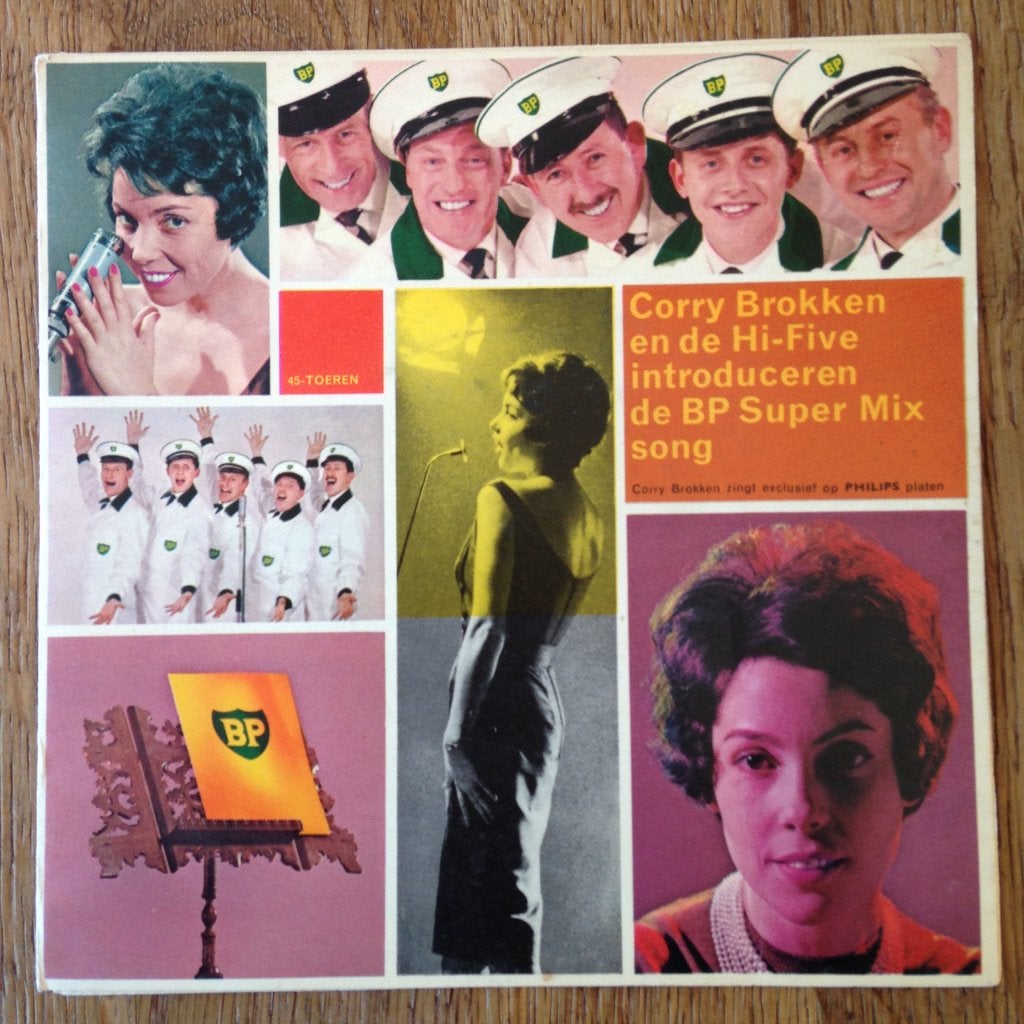 Corry Brokken Hi-Five BP reclame FLEXI jazz 60s nederpop, Gebruikt, Overige genres, 7 inch, Ophalen of Verzenden