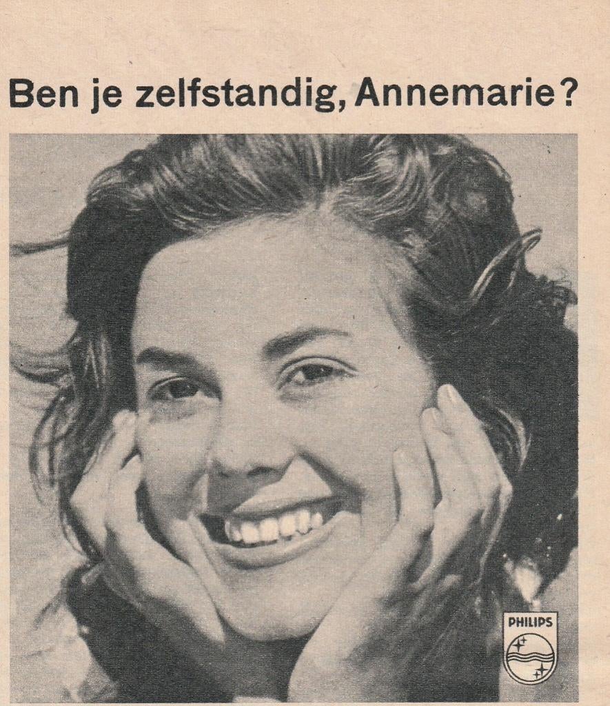 Retro reclame 1963 Philips AG9148 platenspeler Annemarie, Verzenden, Overige typen