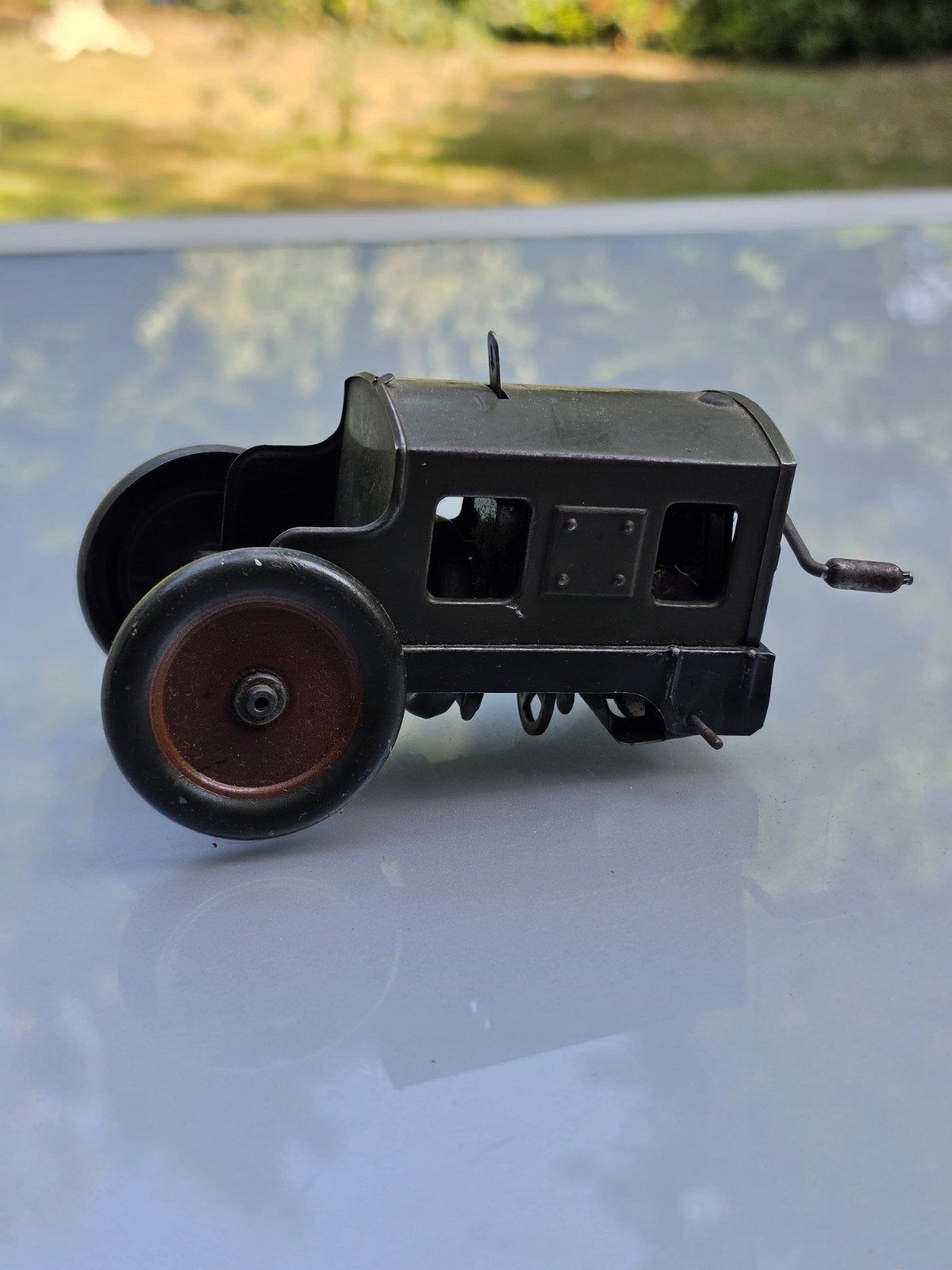 Antiek blikken speelgoed HESS model tractor, Antiek en Kunst, Antiek | Speelgoed, Ophalen of Verzenden