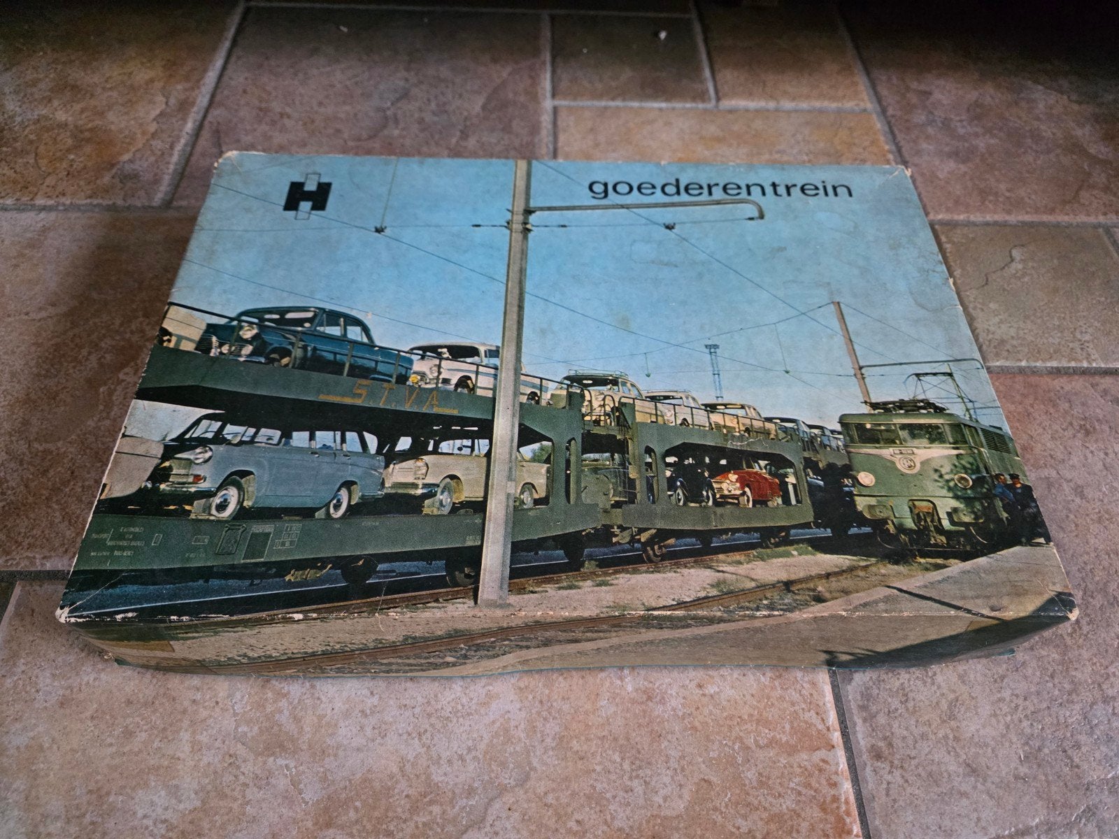Oude H0 Goederentrein jaren 60, Overige merken, Gelijkstroom of Wisselstroom, Ophalen of Verzenden, Gebruikt