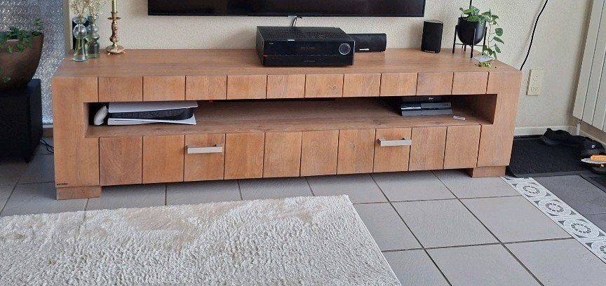 Van Dijk TV meubel - Robuust en Stijlvol, 150 tot 200 cm, Ophalen of Verzenden, Minder dan 100 cm, 25 tot 50 cm