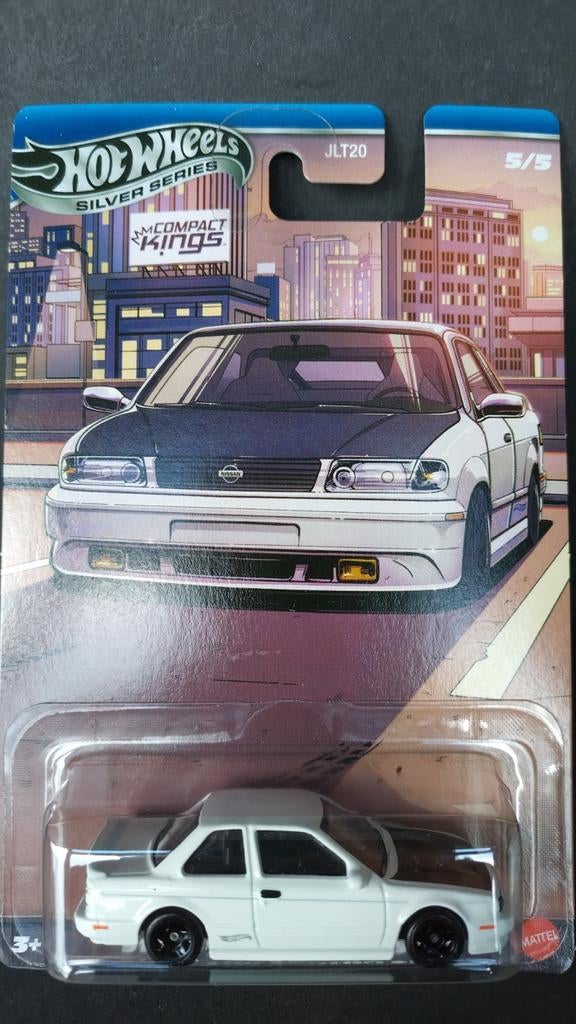Nissan Sentra Se-r 1991 1:64 Hotwheels Silver Series Pol, 1186 MJ 1 NL, Auto, Verzenden, Nieuw
