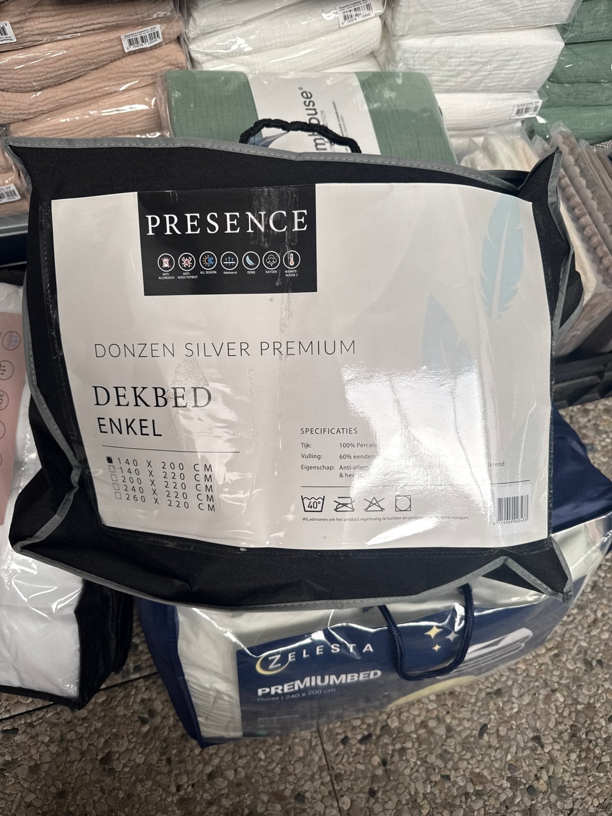 Nieuw Presence Donzen Silver Premium Dekbed Enkel, Anti-allergisch, Eenpersoons, Nieuw, Dons en Veren