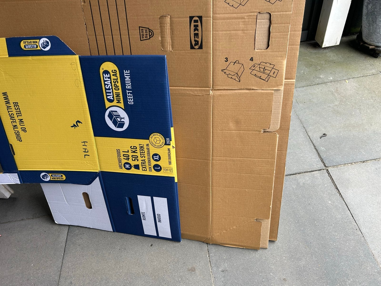 10gratis verhuisdozen: IKEA, archiefdozen, Doe-het-zelf en Verbouw, Kratten en Dozen, Ophalen, 40 tot 60 cm, 50 tot 75 cm, 35 tot 50 cm