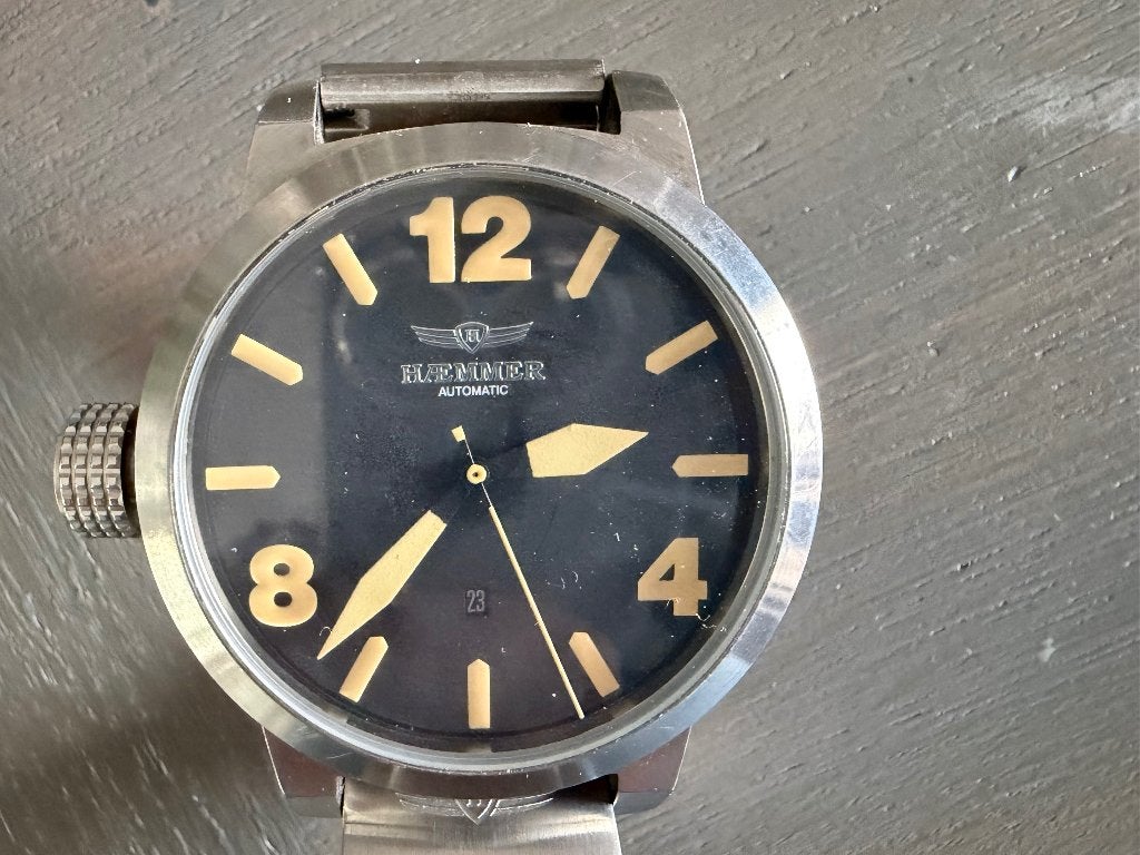 HAEMMER TERRA AUTOMATIC H-03 HERENHORLOGE - WD014, Sieraden, Tassen en Uiterlijk, Horloges | Heren, Staal, Polshorloge, Ophalen of Verzenden