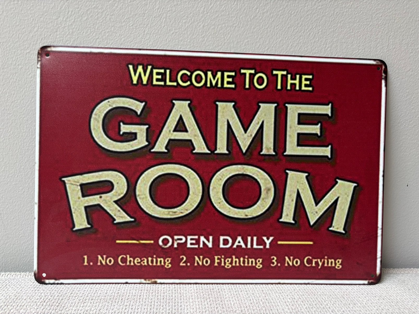 Game Room metalen bordje voor aan de muur, Ophalen of Verzenden