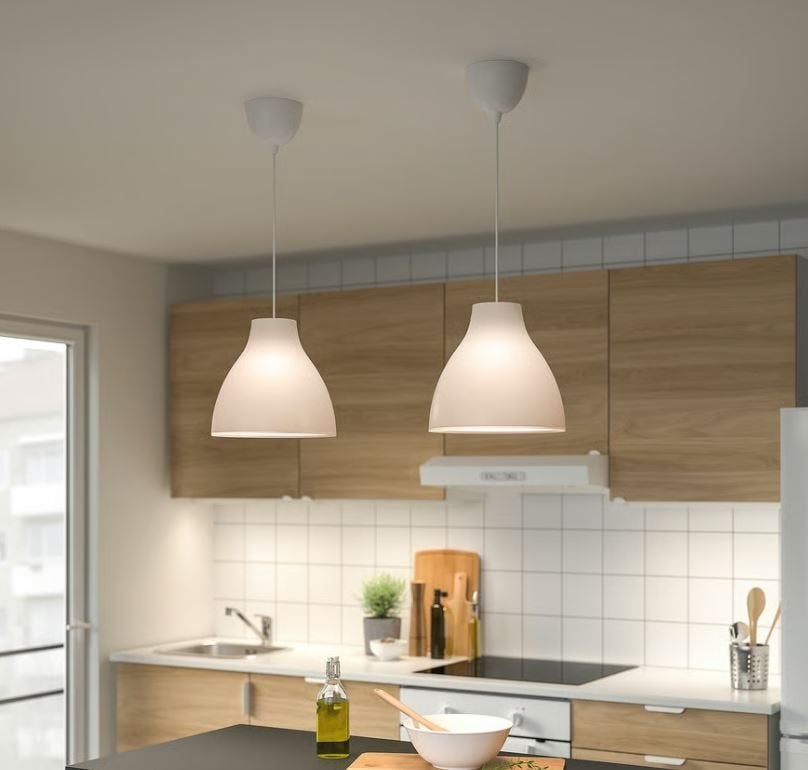IKEA Melodi lampen 3x, Kunststof, Zo goed als nieuw, Tijdloos, E27 (groot)