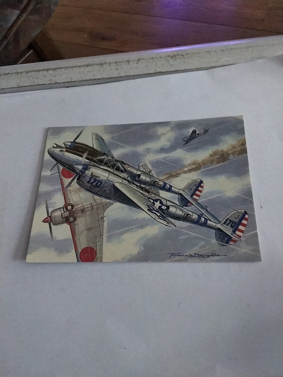 Ansichtkaart Lockheed P-38 Lightning WOII, Ophalen of Verzenden