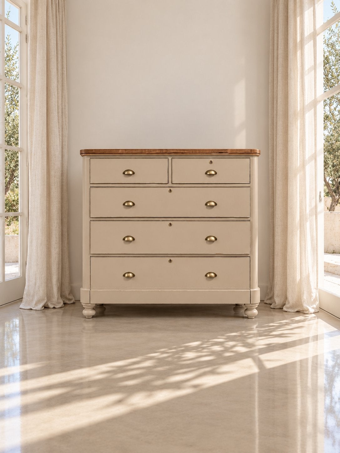 Antieke ladekast dressoir commode linnenkast meidenkast, Ophalen, 100 tot 150 cm, 100 tot 150 cm, Zo goed als nieuw