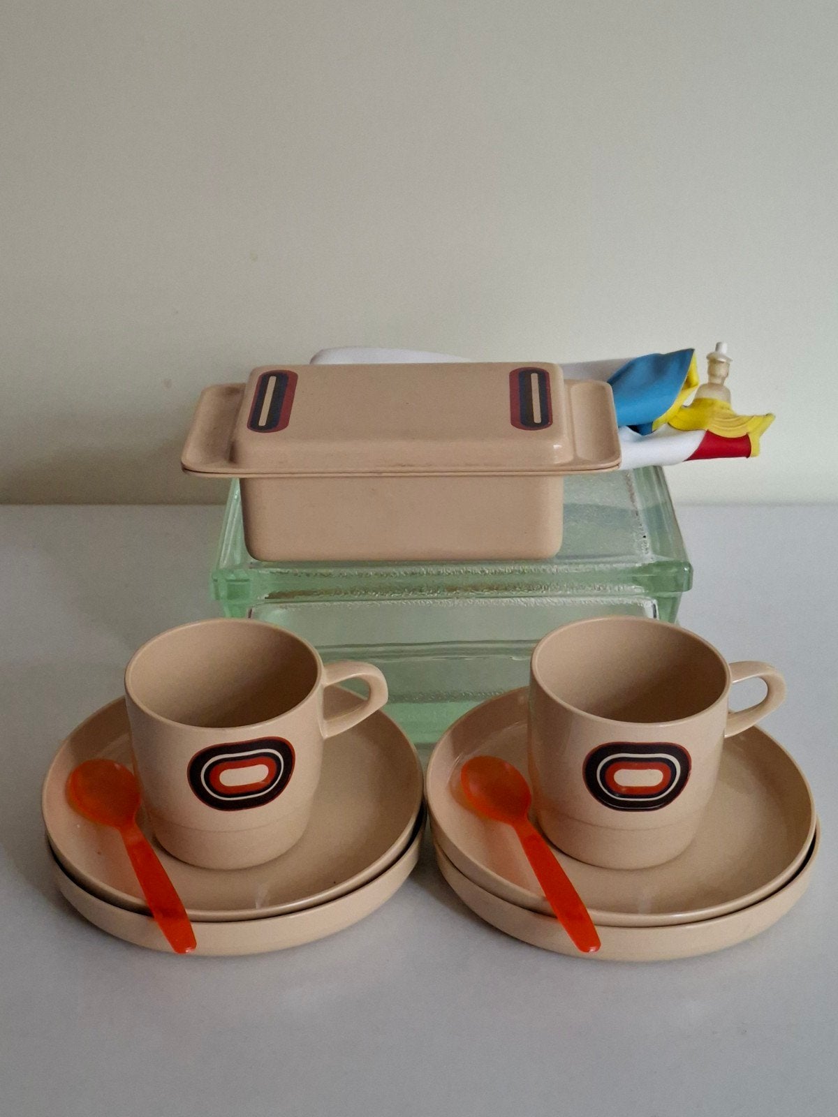 Mepal set, kopjes en botervloot, Ophalen, Zo goed als nieuw