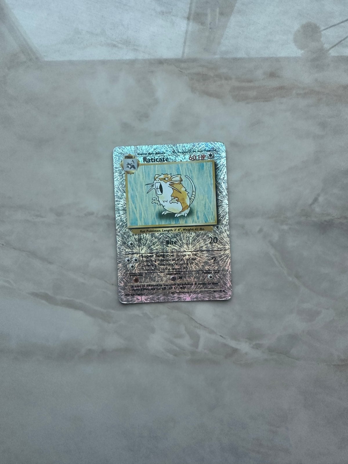 Pokémon Raticate 40/110 Reverse Holo – Legendary Collection, Ophalen of Verzenden, Gebruikt, Losse kaart, Foil