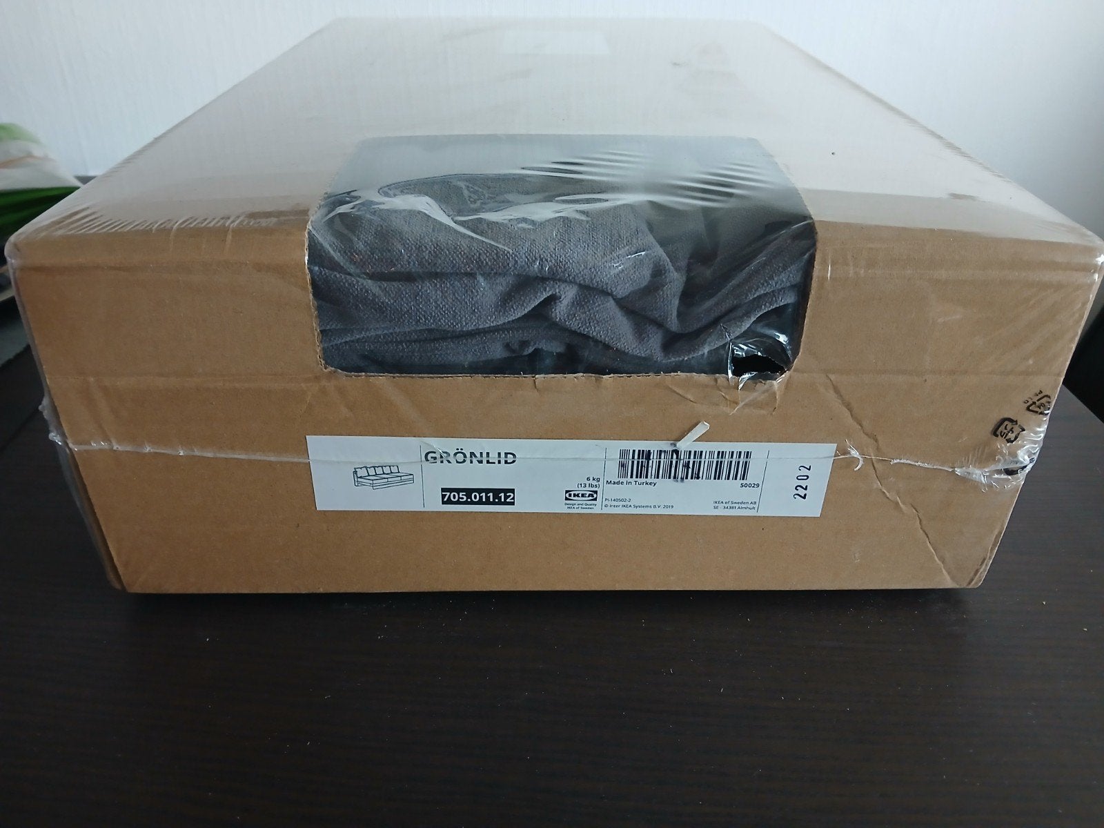 Ikea Gronlid, hoes 3-zits element. Ljungen middengrijs., Eenpersoons, Wit, Nieuw, Ophalen of Verzenden