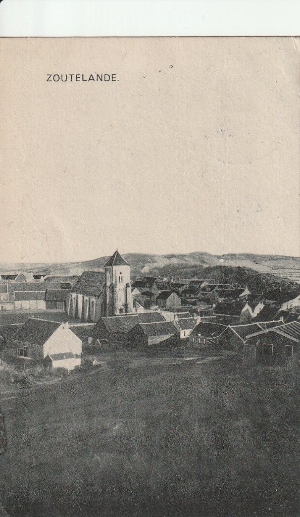 Oude ansichtkaart Zoutelande, Zeeland, Verzamelen, Verzenden, 1920 tot 1940, Gelopen, Zeeland