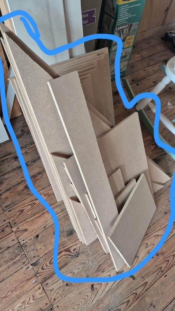 Restanten MDF platen, Gebruikt, Minder dan 25 mm, Ophalen of Verzenden, Plank