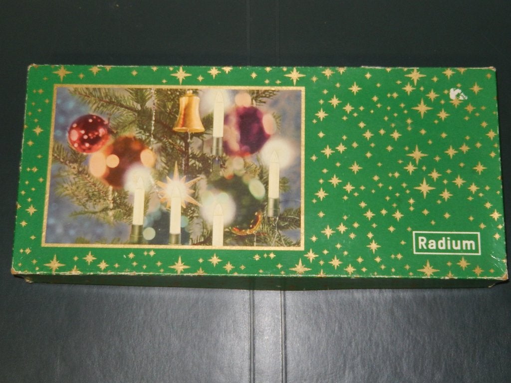 Radium kerstboomkaarsen Lichterkette 16 lampen vintage retro, Diversen, Ophalen, Zo goed als nieuw