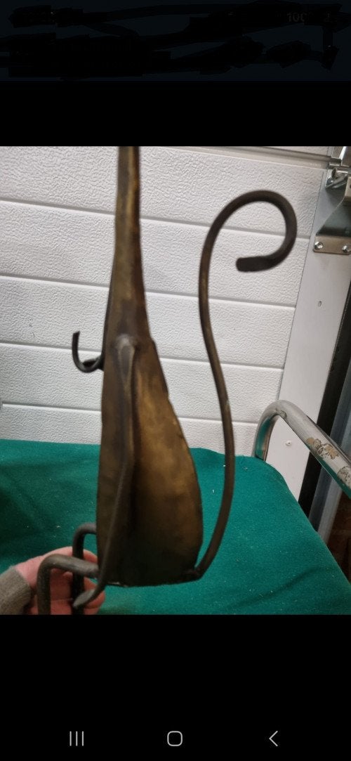 beeld poes messing met paraplu vintage, Ophalen of Verzenden