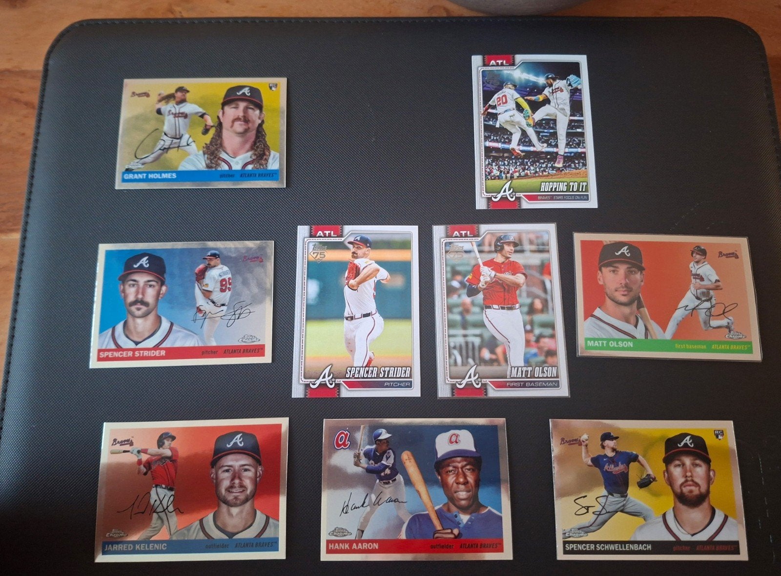 Topps Atlanta Braves Honkbal Kaarten - Olson, Strider, Aaron, Ophalen of Verzenden, Zo goed als nieuw, Overige sporten, Spelerskaart
