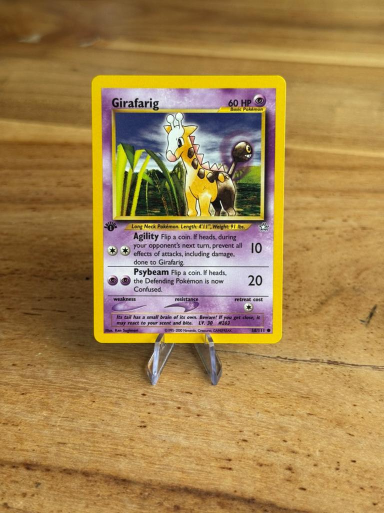 Girafarig (NG 58) Neo Genesis 1st edition, Ophalen of Verzenden, Nieuw, Losse kaart
