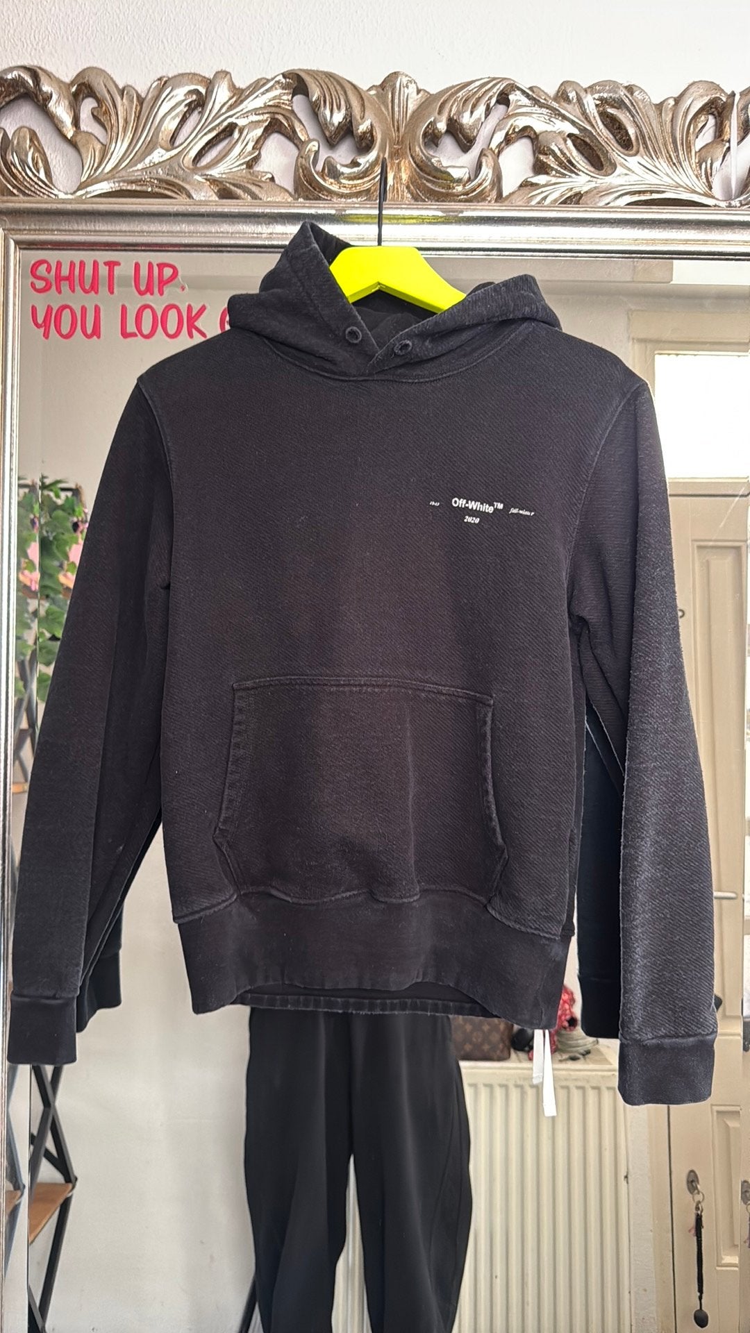 Off White hoodie, Kleding | Dames, Truien en Vesten, Ophalen of Verzenden, Zo goed als nieuw, Maat 36 (S), Zwart