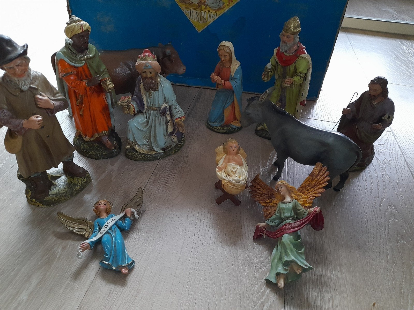 kerststal met beelden, Diversen, Ophalen, Zo goed als nieuw