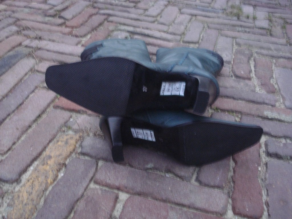 GRATIS VERZENDEN NIEUWE COOLE GROENE VINTAGE LAARZEN 37, Hoge laarzen, Vintage Dressing, Verzenden, Nieuw