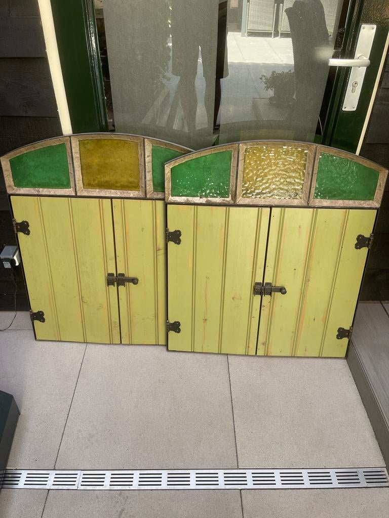 Brocante decoratie kozijnen 2 stuks, Antiek en Kunst, Ophalen