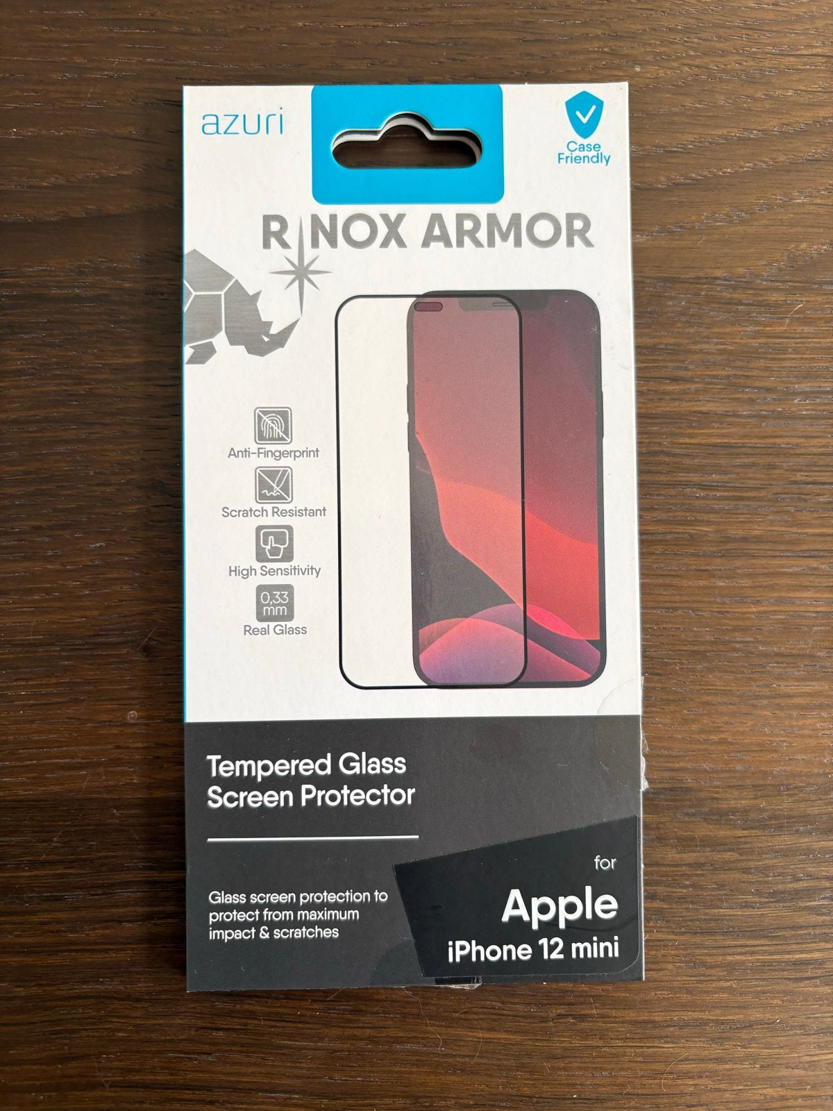 Azuri Tempered Glass Screen Protector voor iPhone 12 mini, Ophalen of Verzenden, Zo goed als nieuw, Bescherming, Apple