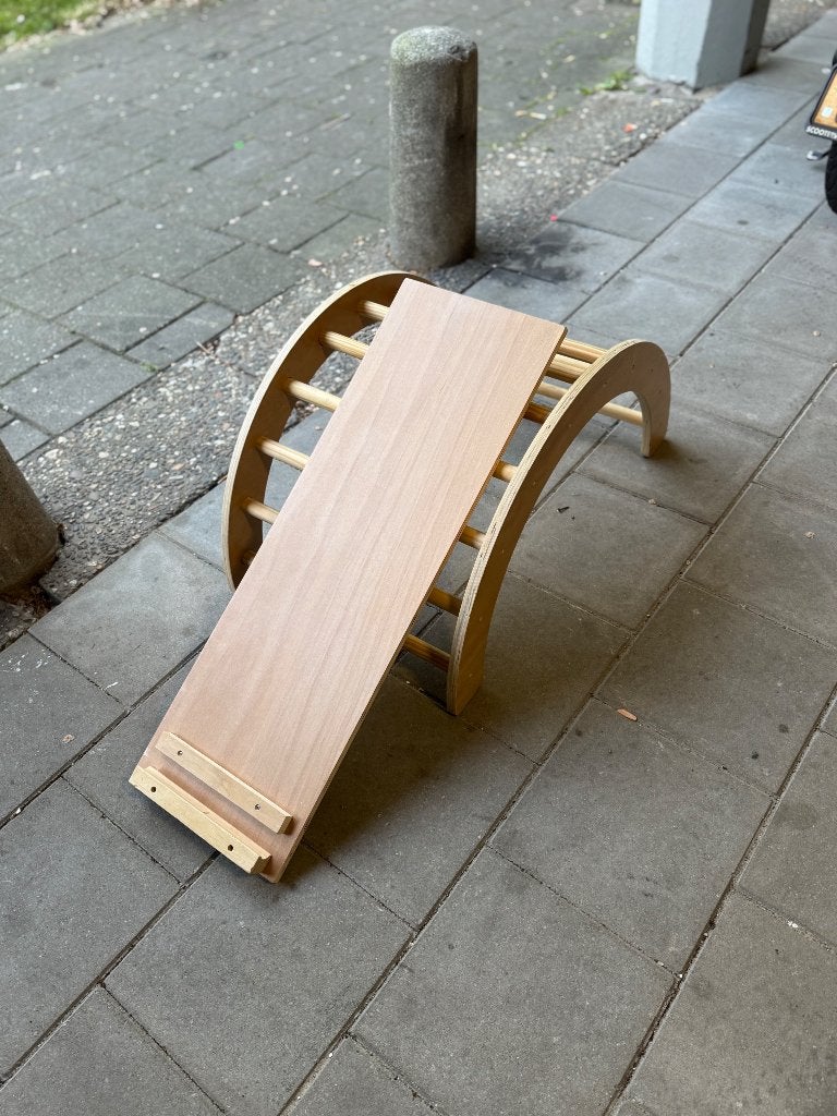 Montessori klimboog / Pikler boog met glijbaan en klimplank, Ophalen, Zo goed als nieuw, Glijbaan