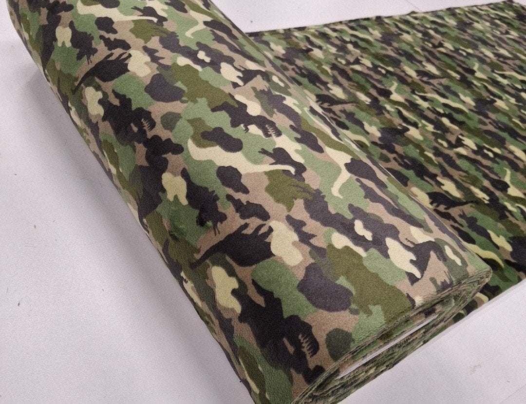 Wellness fleece camouflage, 120 cm of meer, Ophalen of Verzenden, Polyester, Groen
