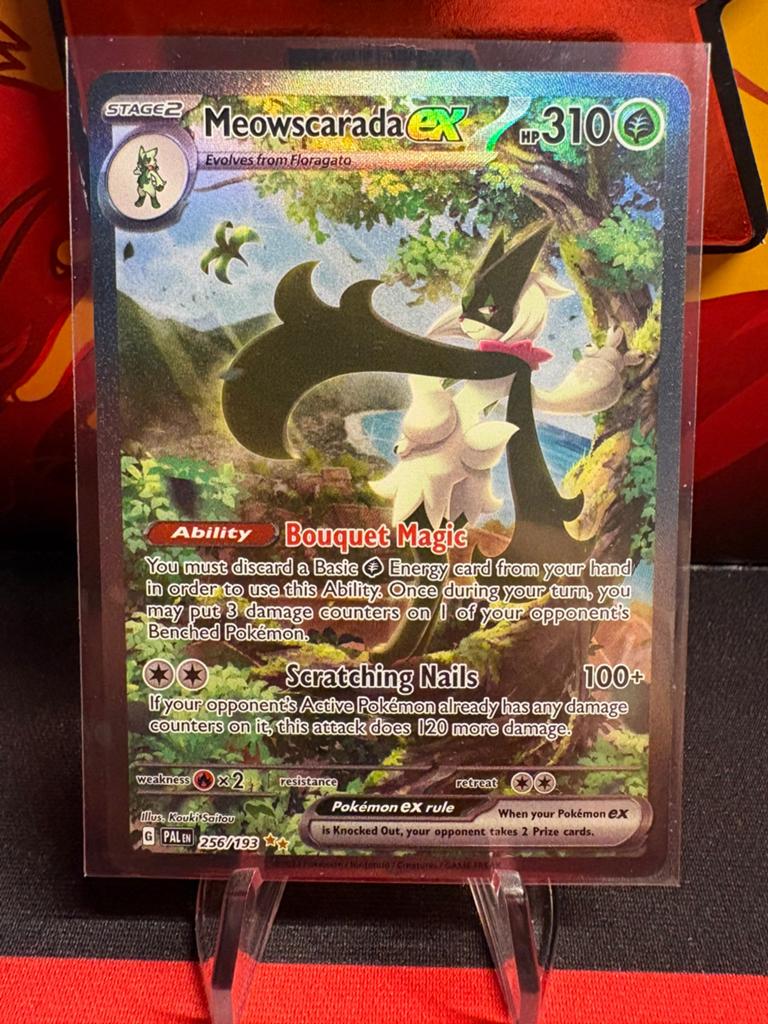 Meowscarada ex 256/193 Paldea Evolved Pokémon Kaart, Ophalen of Verzenden, Zo goed als nieuw, Losse kaart, Foil