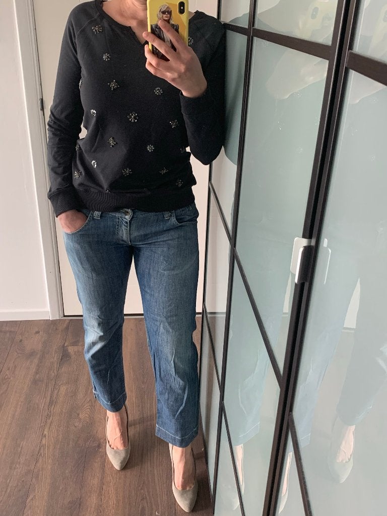 Fornarina denim spijkerbroek boyfriend jeans capri 7/8 mt 31, Kleding | Dames, Blauw, Ophalen of Verzenden, W30 - W32 (confectie 38/40)