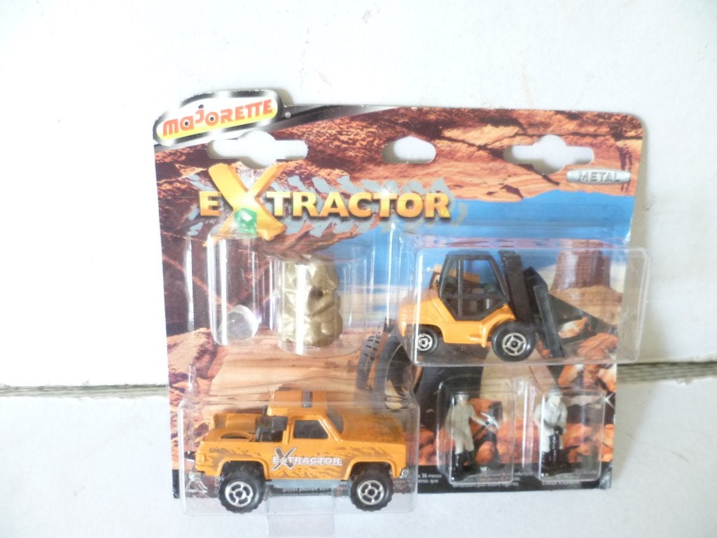 Majorette Extractor Truck en Vorkhef Truck 2 figuurtjes 1:62, Hobby en Vrije tijd, Ophalen of Verzenden, Nieuw, Auto