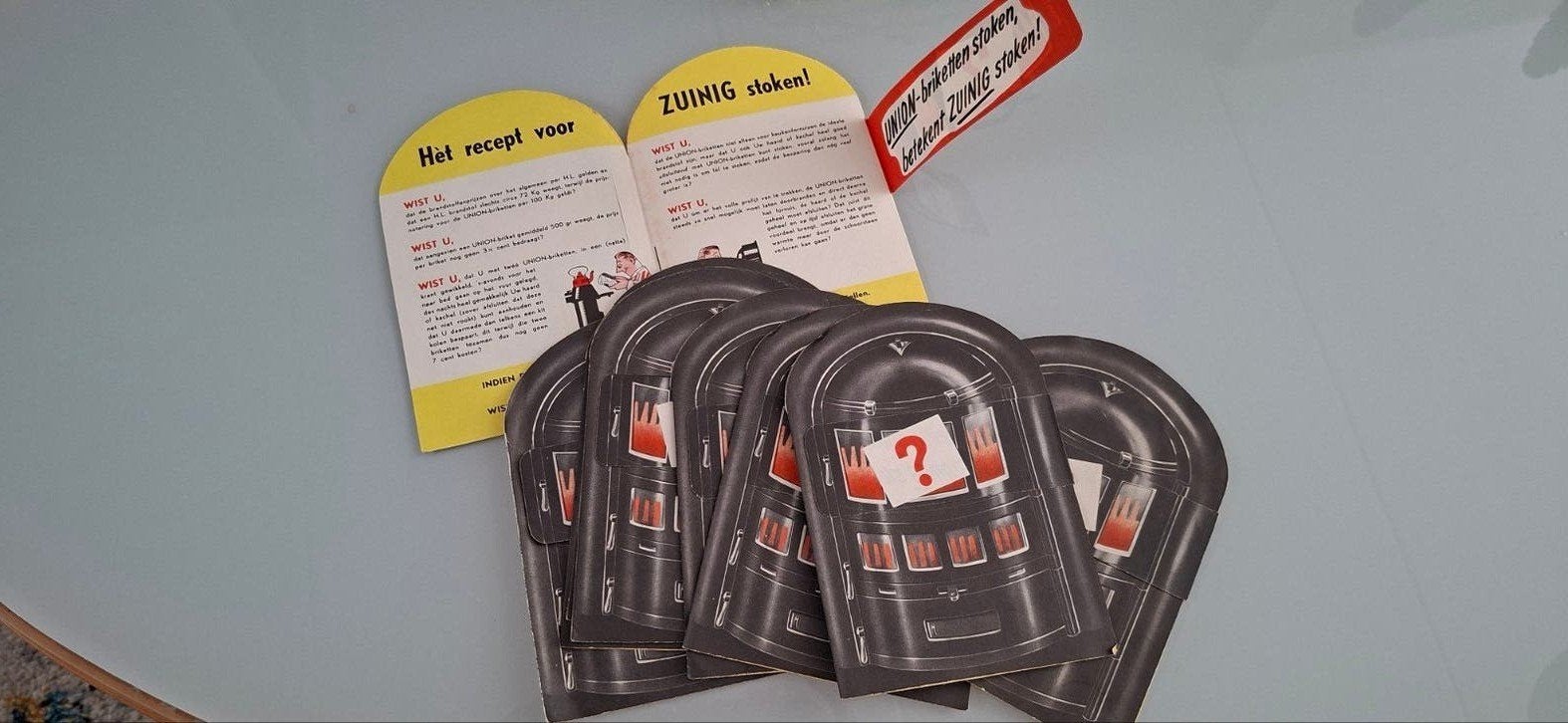 Reclamefolder Union Briketten - 10 stuks, Verzamelen, Ophalen of Verzenden