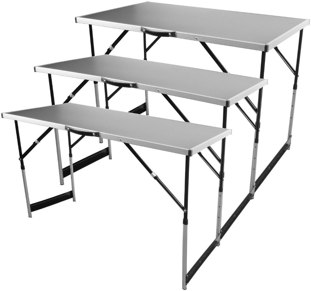 Vouwtafels multifunctioneel 3dlg. Mannesmann - Nieuw, Campingtafel, Mannesmann, Nieuw, Ophalen of Verzenden