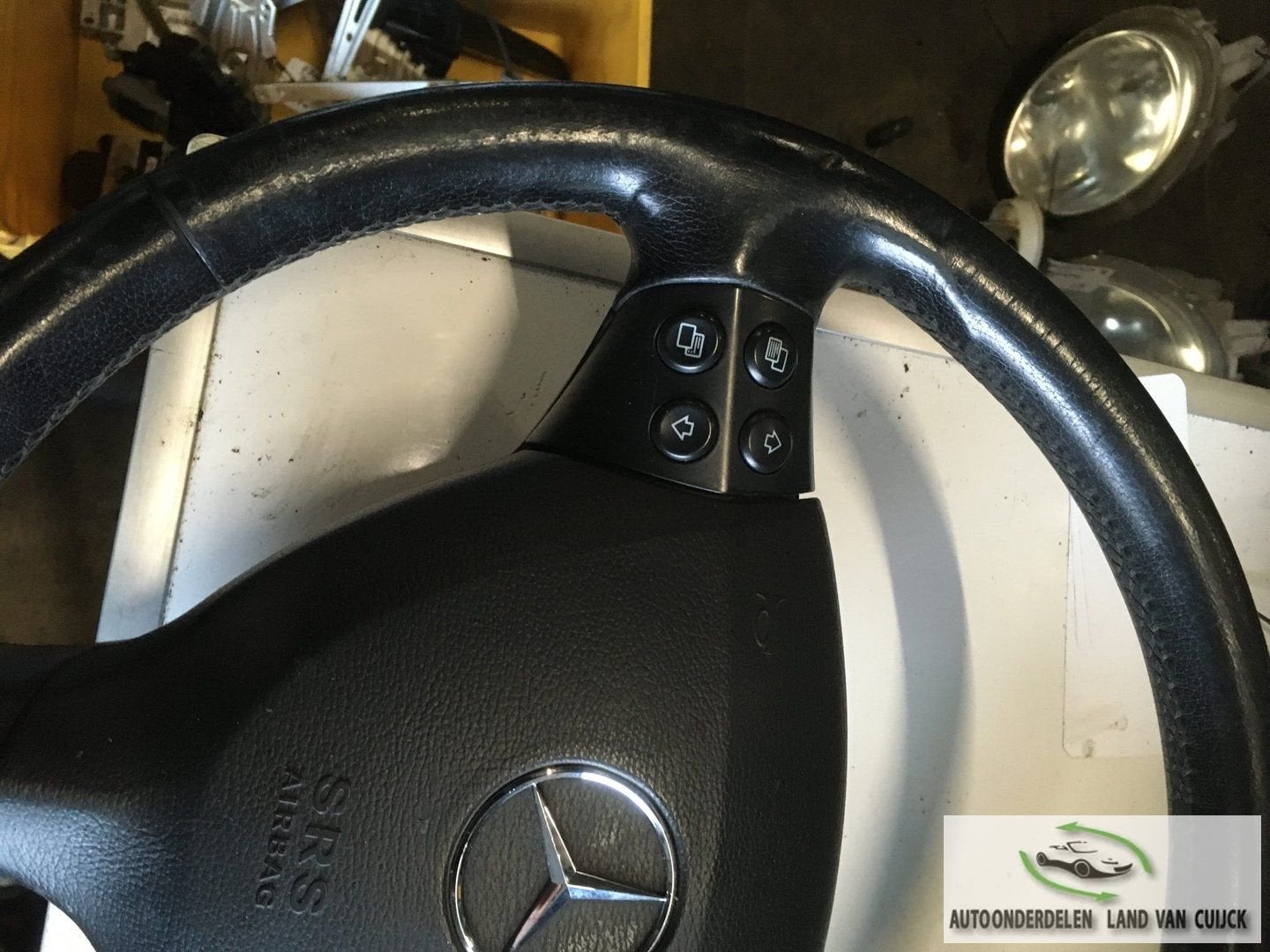 Mercedes A klasse 2005  lederen airbag stuurwiel met bedieni, Gebruikt, -, -, Ophalen of Verzenden