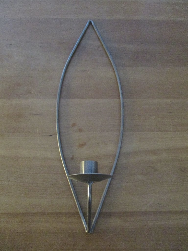 IJzeren kandelaar voor aan de muur, Ophalen, Zo goed als nieuw, 48 cm, Metaal