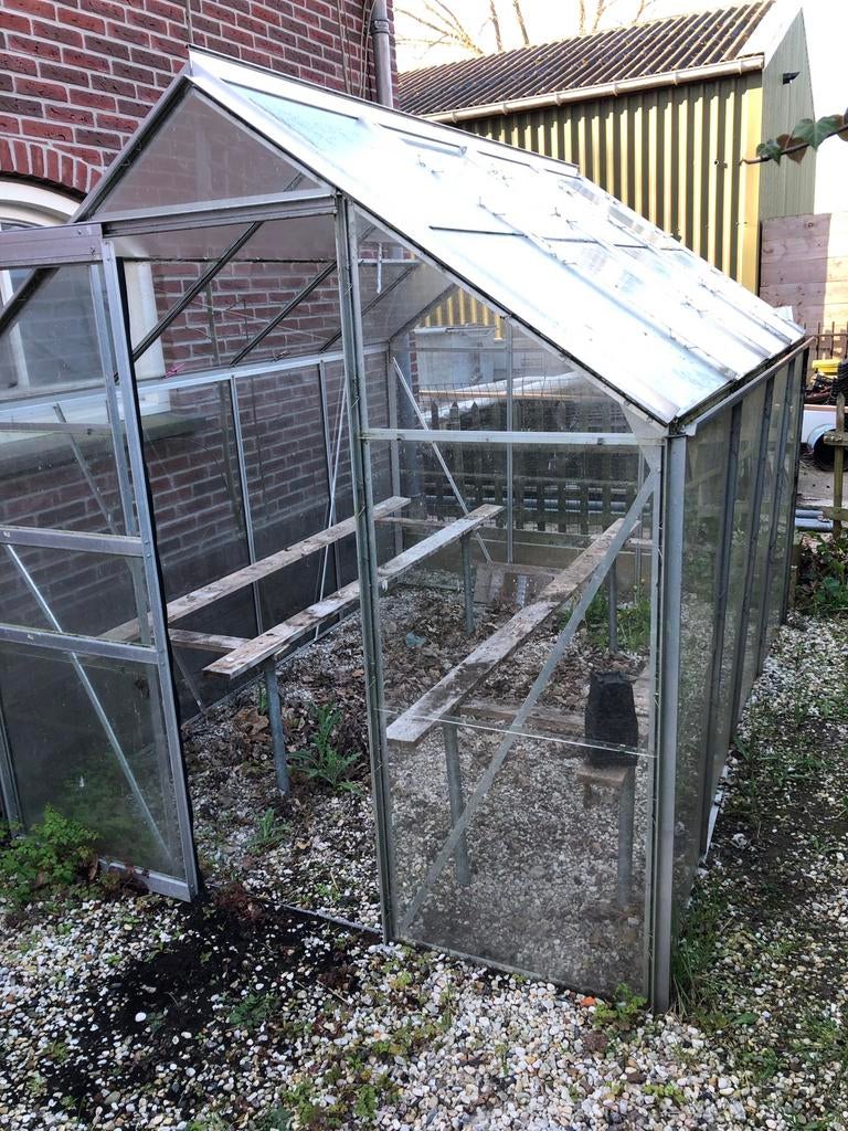 Tuinkas, Tuin en Terras, Kassen, Ophalen of Verzenden, Glas, Gebruikt, Aluminium