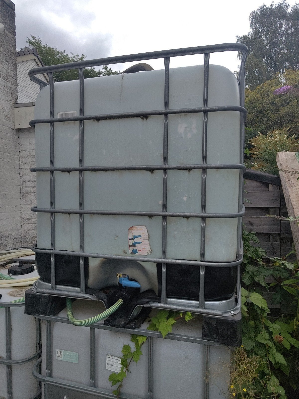 1000 L IBC, aluminium kooi, kunststof pallets, Ophalen of Verzenden